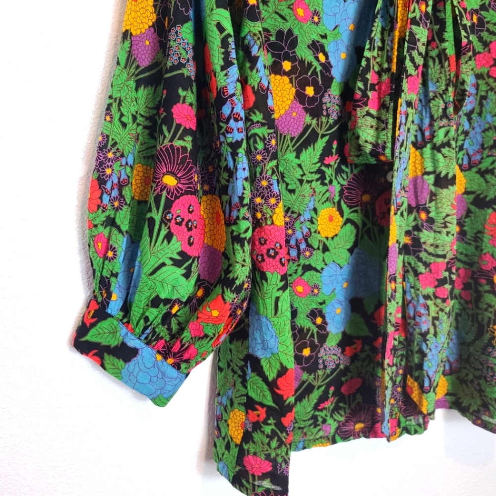 Anthropologie Mille Blair Blouse Top In Botanica Size Small - Picture 9 of 13